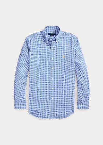 Camisa Polo Ralph Lauren Hombre Azules / Blancos - Plaid Poplin - OSIED6893